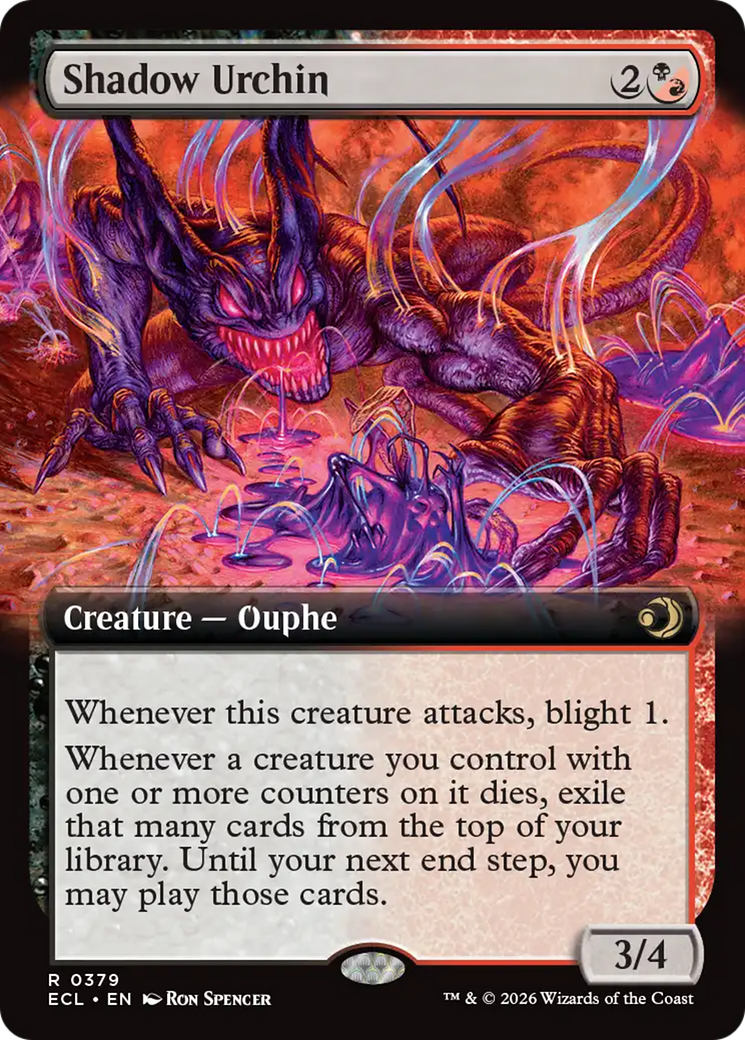 Shadow Urchin (Extended Art) [Lorwyn Eclipsed] | Good Games Morley