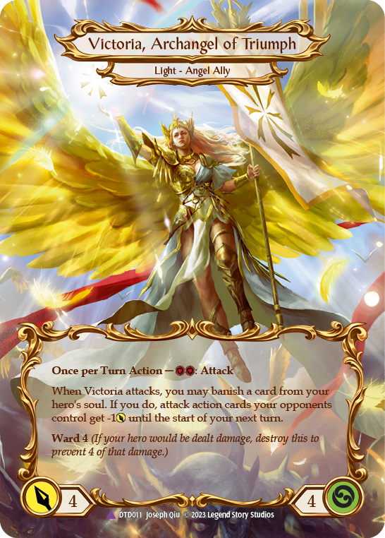 Figment of Triumph // Victoria, Archangel of Triumph (Marvel) [DTD011] (Dusk Till Dawn)  Cold Foil | Good Games Morley