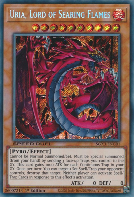 Uria, Lord of Searing Flames [SGX3-ENG01] Secret Rare | Good Games Morley