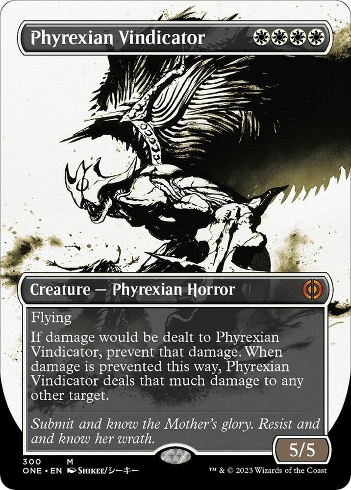 Phyrexian Vindicator 300 (Phyrexia: All Will Be One)  - Borderless Foil | Good Games Morley