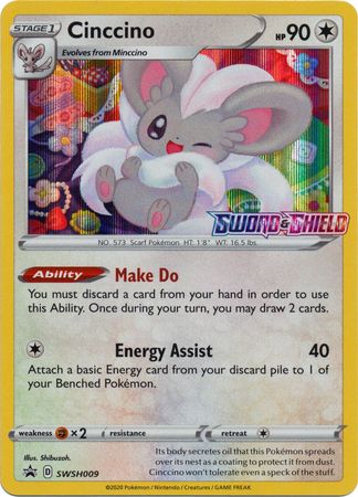 Cinccino (SWSH009) (Prerelease Promo) [Sword & Shield: Black Star Promos] | Good Games Morley