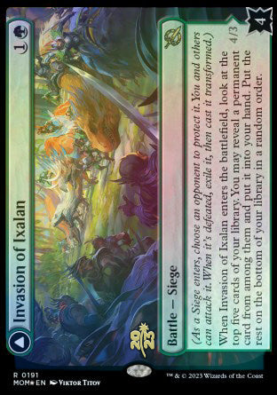 Invasion of Ixalan // Belligerent Regisaur [March of the Machine Prerelease Promos] | Good Games Morley