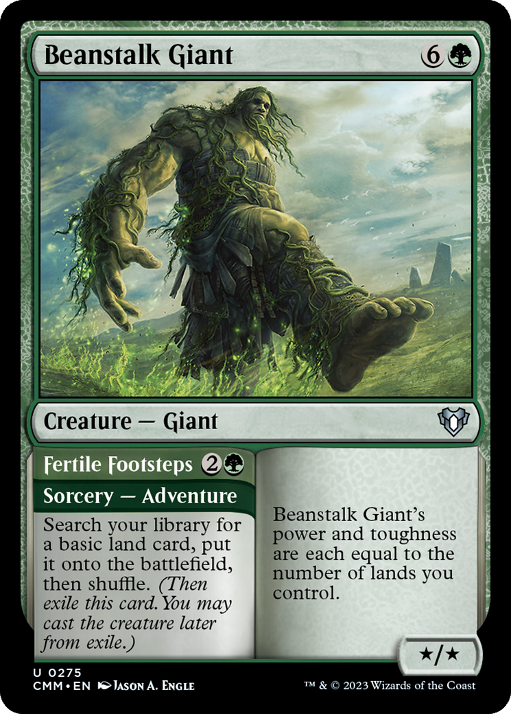 Beanstalk Giant // Fertile Footsteps [Commander Masters] | Good Games Morley