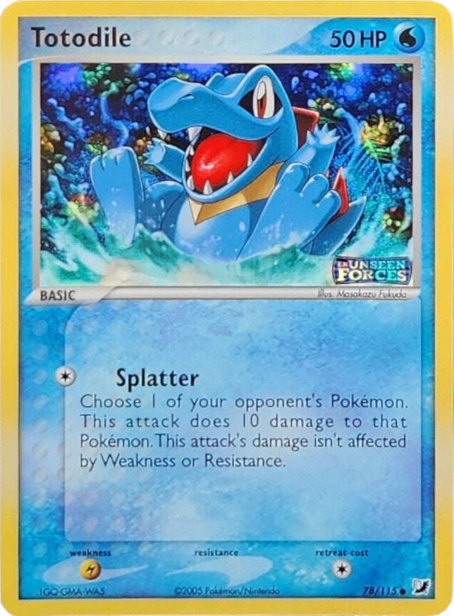 Totodile (78/115) (Stamped) [EX: Unseen Forces] | Good Games Morley