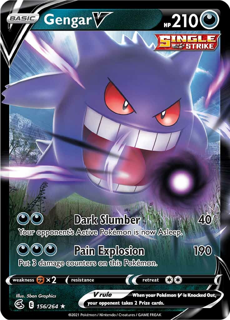 Gengar V (156/264) [Sword & Shield: Fusion Strike] | Good Games Morley