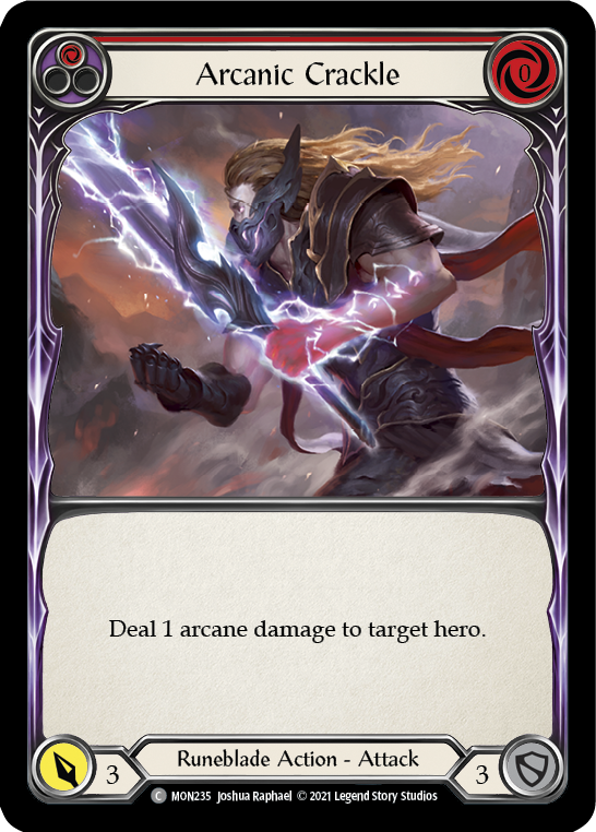 Arcanic Crackle (Red) [MON235-RF] (Monarch)  1st Edition Rainbow Foil | Good Games Morley