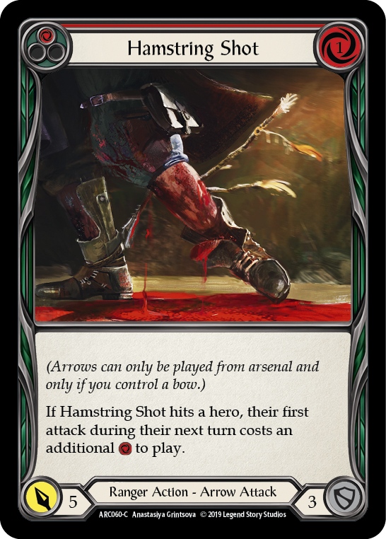 Hamstring Shot (Red) [ARC060-C] (Arcane Rising)  1st Edition Rainbow Foil | Good Games Morley