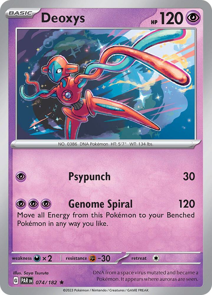 Deoxys 074/182 (SV04: Paradox Rift)  - Holofoil | Good Games Morley