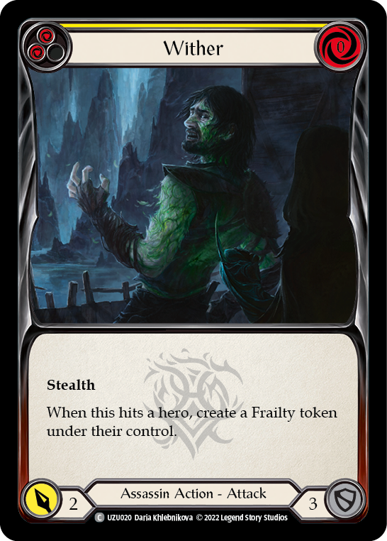 Wither (Yellow) [UZU020] (Outsiders Uzuri Blitz Deck) | Good Games Morley