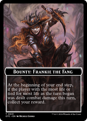 Bounty: Frankie the Fang // Bounty Rules Double-Sided Token [Outlaws of Thunder Junction Commander Tokens] | Good Games Morley