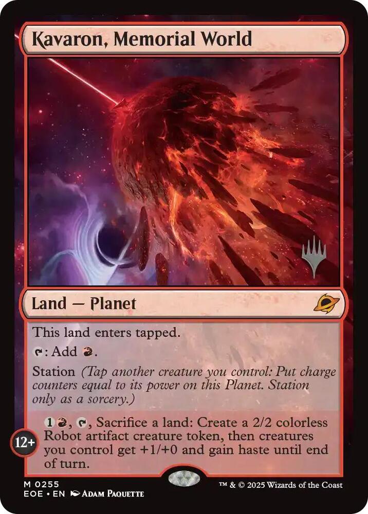Kavaron Memorial World 255 (Promo Pack: Edge of Eternities)  - Foil | Good Games Morley