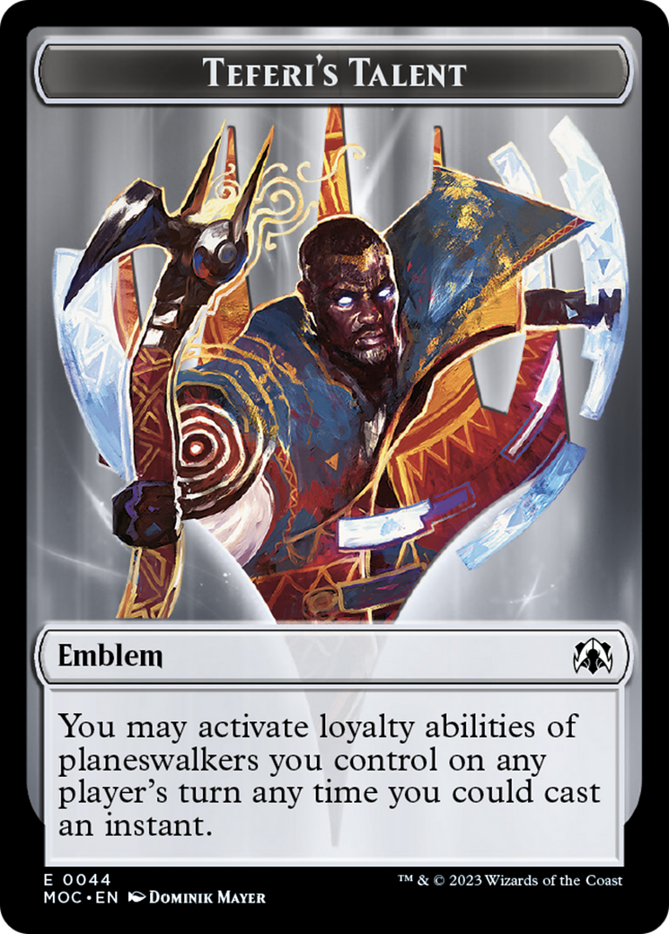 Elemental (9) // Teferi's Talent Emblem Double-Sided Token [March of the Machine Tokens] | Good Games Morley
