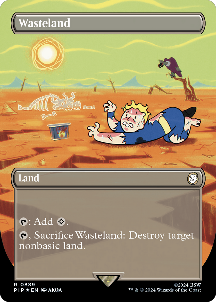 Wasteland (Borderless) (Surge Foil) [Fallout] | Good Games Morley