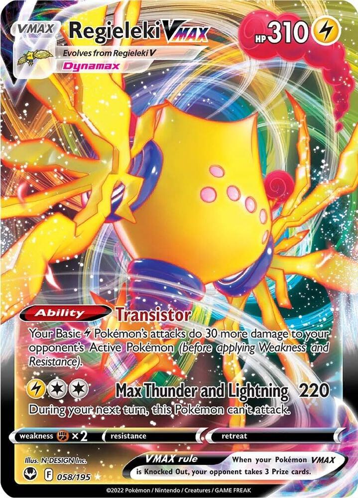 Regieleki VMAX 058/195 (SWSH12: Silver Tempest)  - Holofoil | Good Games Morley