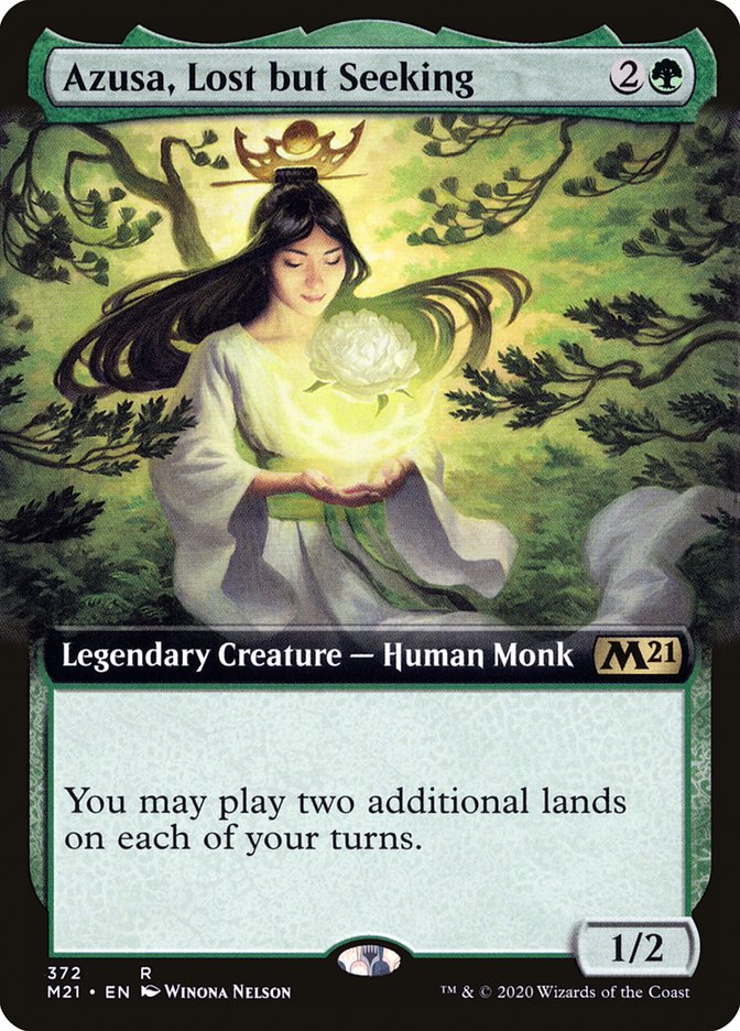 Azusa, Lost but Seeking (Extended Art) [Core Set 2021] | Good Games Morley