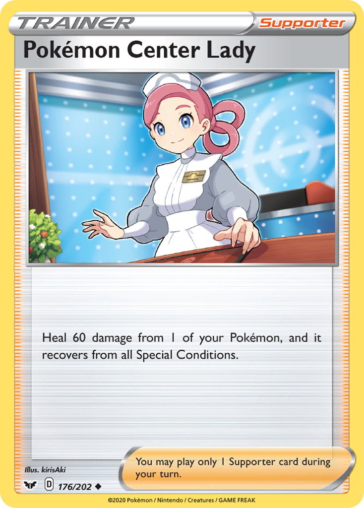 Pokemon Center Lady (176/202) [Sword & Shield: Base Set] | Good Games Morley