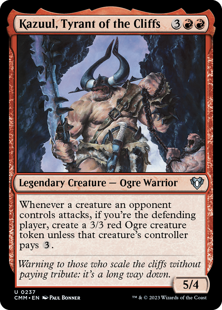 Kazuul, Tyrant of the Cliffs [Commander Masters] | Good Games Morley