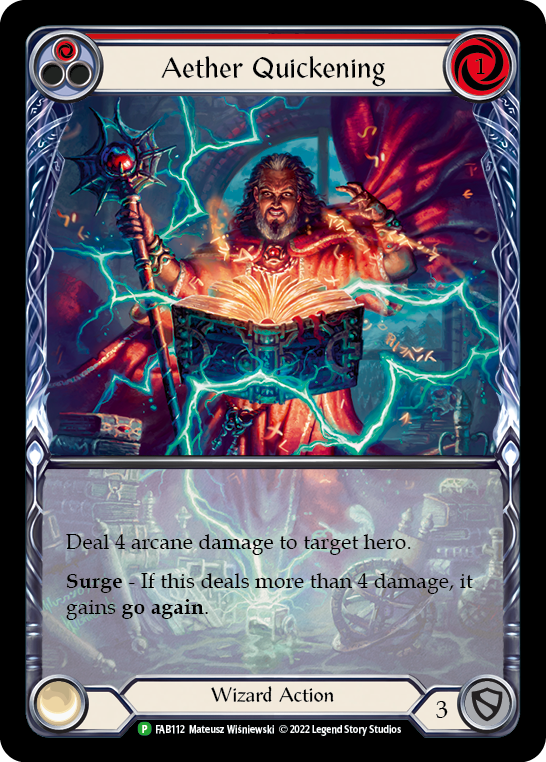Aether Quickening (Red) [FAB112] (Promo)  Rainbow Foil | Good Games Morley