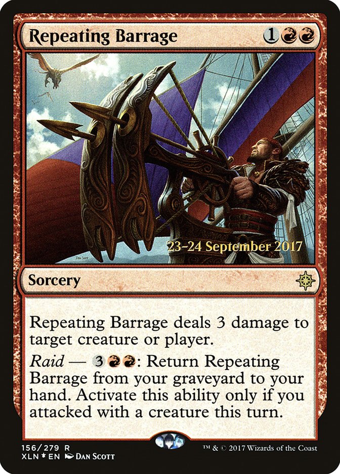 Repeating Barrage [Ixalan Prerelease Promos] | Good Games Morley