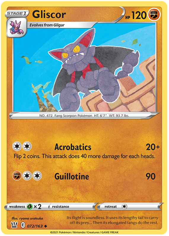Gliscor (072/163) [Sword & Shield: Battle Styles] | Good Games Morley