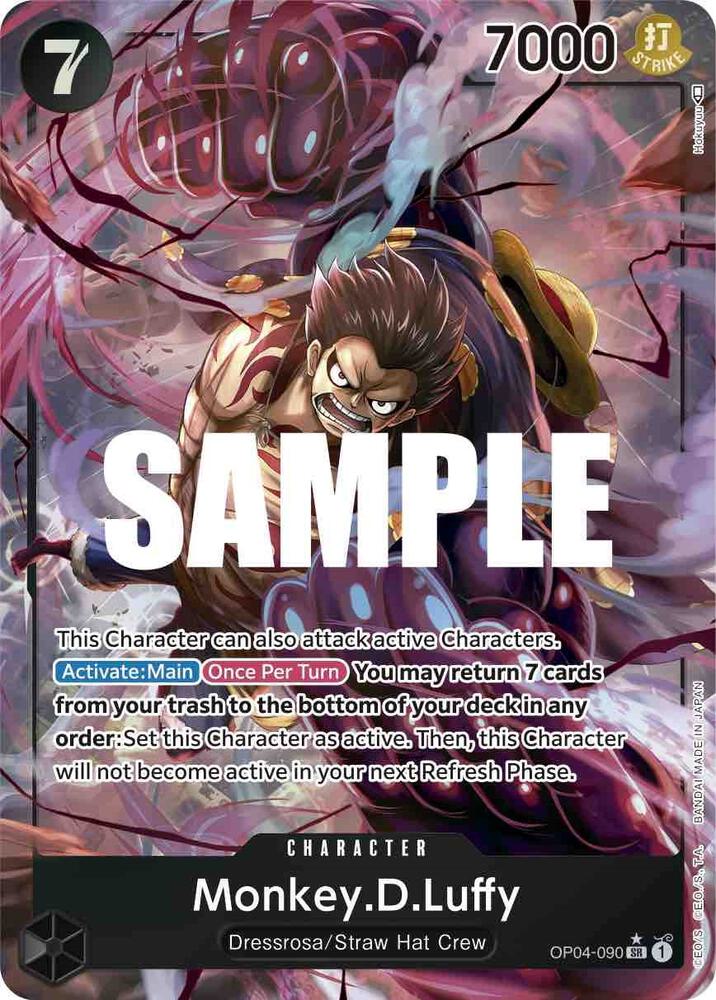 Monkey.D.Luffy OP04-090 (Kingdoms of Intrigue)  - Alternate Art Foil | Good Games Morley
