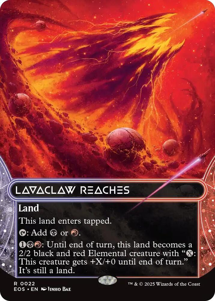 Lavaclaw Reaches  22 (Edge of Eternities: Stellar Sights)  - Borderless Foil | Good Games Morley