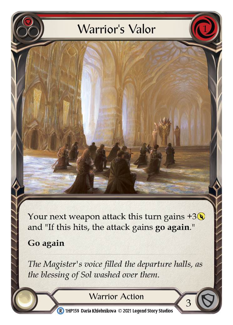 Warrior's Valor (Red) [1HP159] (History Pack 1) | Good Games Morley