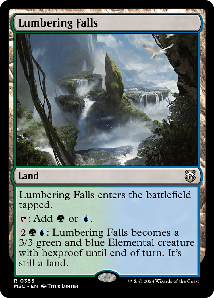 Lumbering Falls (Ripple Foil) [Modern Horizons 3 Commander] | Good Games Morley