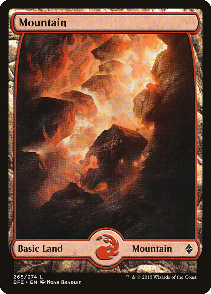 Mountain (265) (Full Art) [Battle for Zendikar] | Good Games Morley