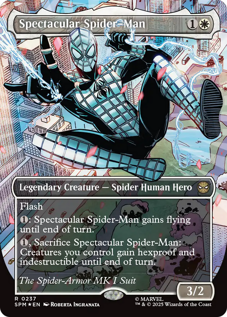 Spectacular Spider-Man (0237) (Borderless) (Textured Foil) [Marvel's Spider-Man] | Good Games Morley
