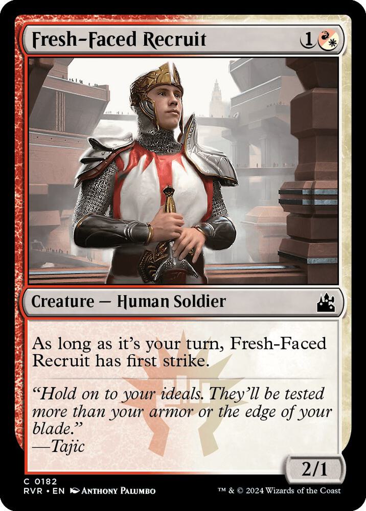 Fresh Faced Recruit 182/291 (Ravnica Remastered)  - Foil | Good Games Morley