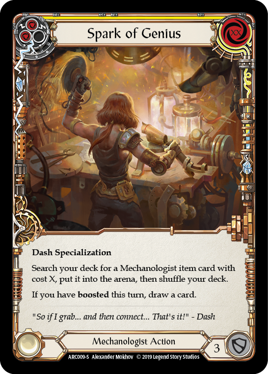 Spark of Genius [ARC009-S] (Arcane Rising)  1st Edition Rainbow Foil | Good Games Morley