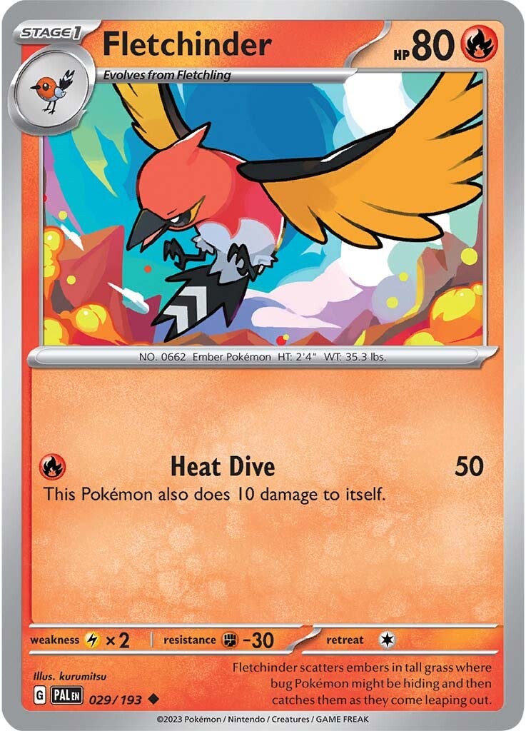 Fletchinder (029/193) [Scarlet & Violet: Paldea Evolved] | Good Games Morley