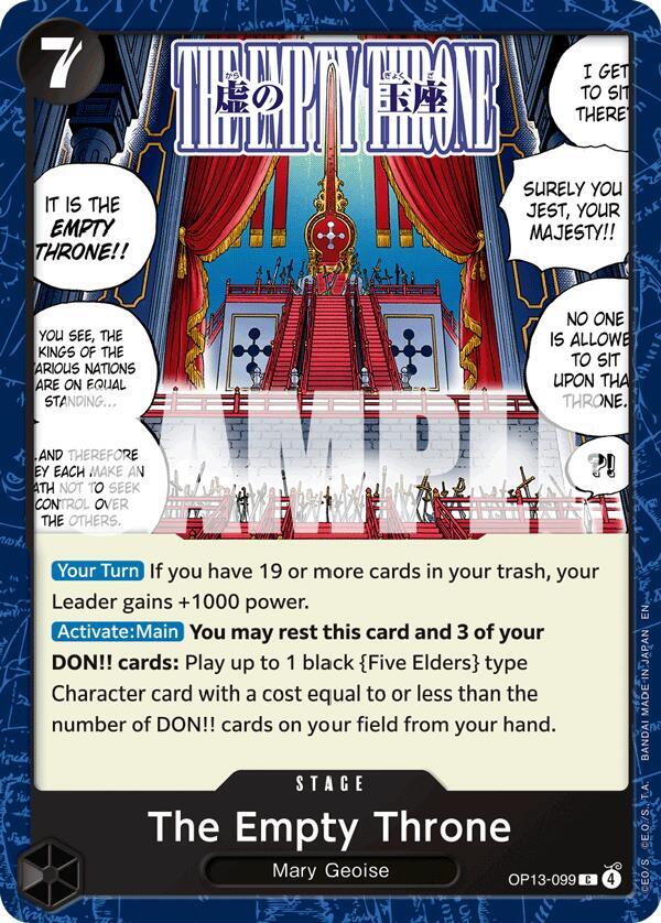 The Empty Throne OP13-099 (Carrying On His Will)  | Good Games Morley
