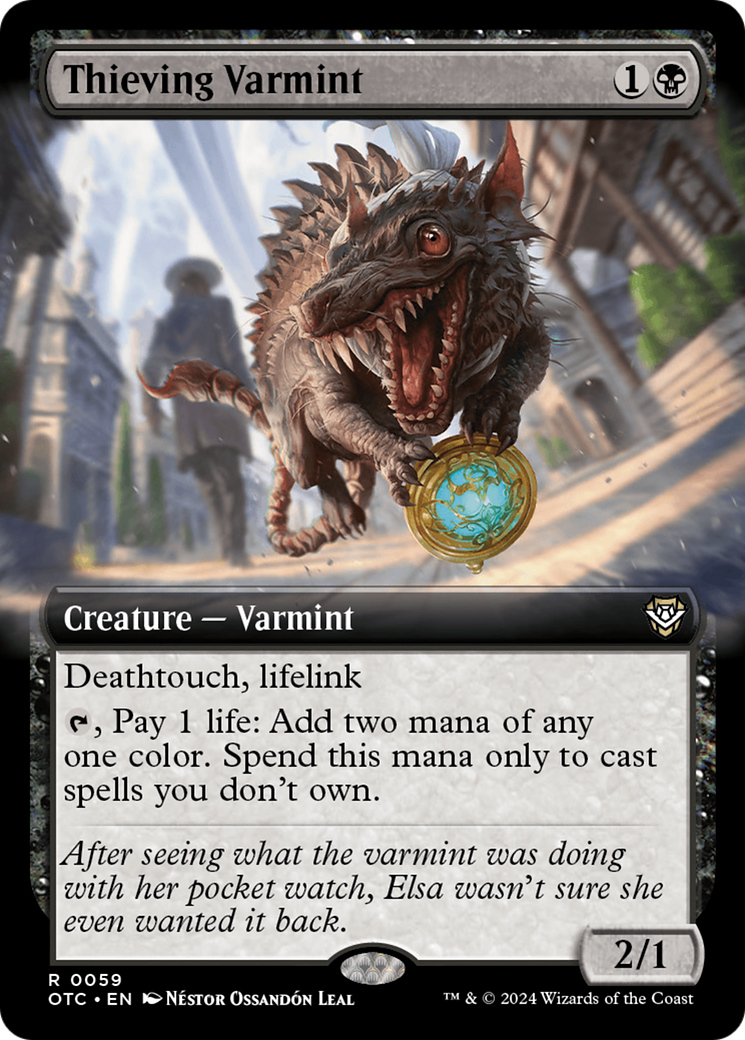 Thieving Varmint (Extended Art) [Outlaws of Thunder Junction Commander] | Good Games Morley