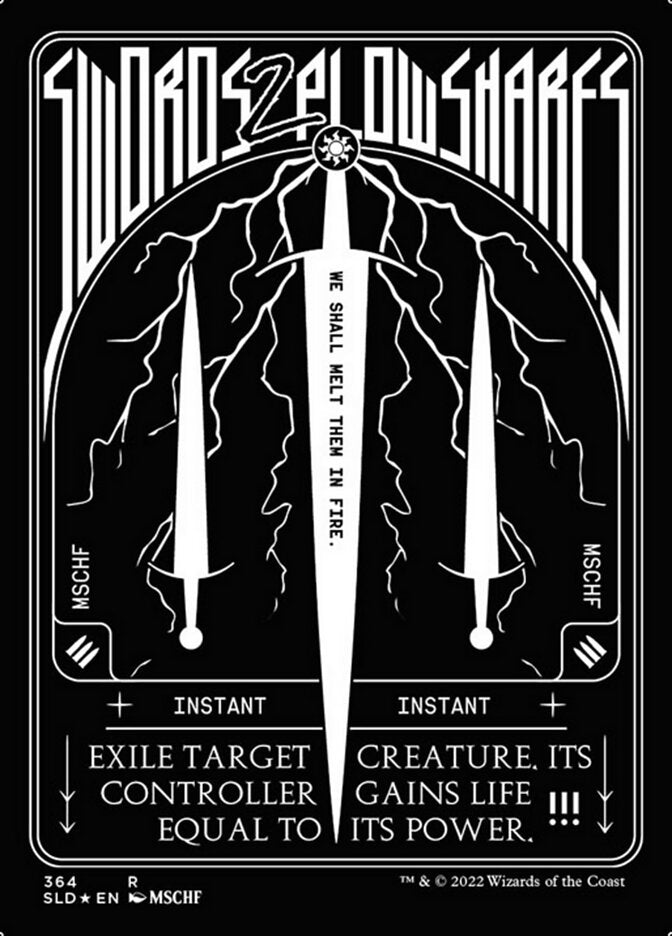 Swords to Plowshares (364) (Foil Etched) [Secret Lair Drop Series] | Good Games Morley