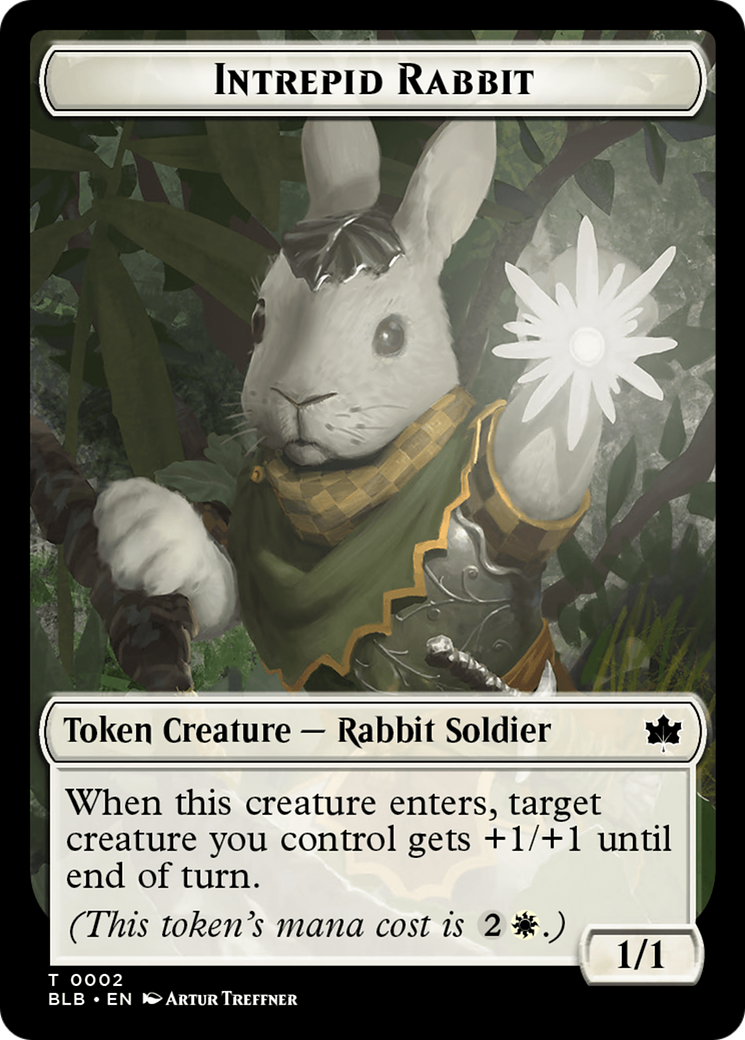 Wall // Intrepid Rabbit Double-Sided Token [Bloomburrow Tokens] | Good Games Morley