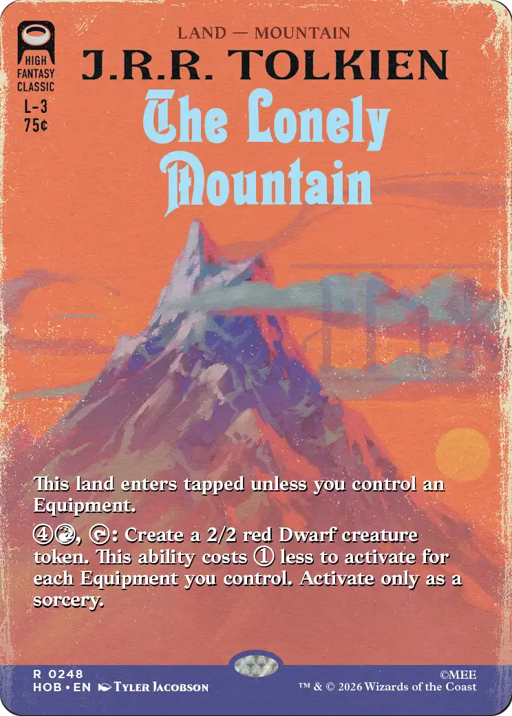 The Lonely Mountain (Borderless) (0248) (Surge Foil) [The Hobbit] | Good Games Morley