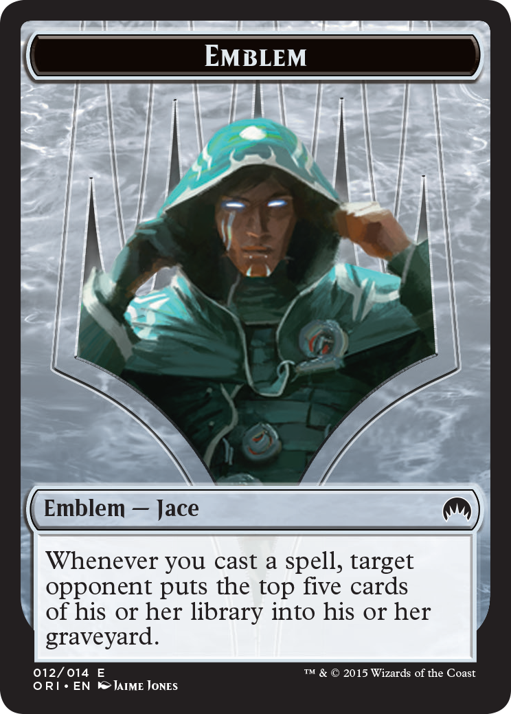 Pest // Jace, Telepath Unbound Emblem Double-Sided Token [Secret Lair: From Cute to Brute Tokens] | Good Games Morley