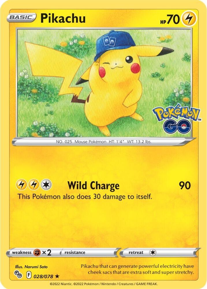 Pikachu 028/078 (Pokemon GO)  - Holofoil | Good Games Morley