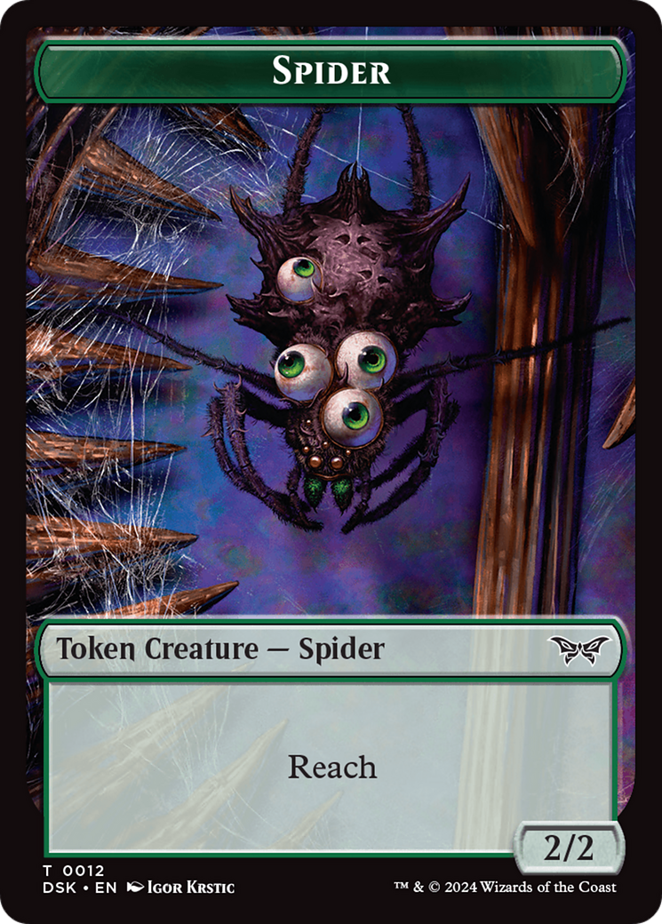 Spider Token [Duskmourn: House of Horror Tokens] | Good Games Morley