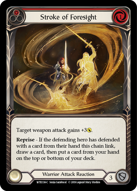Stroke of Foresight (Red) [WTR138-C] (Welcome to Rathe)  Alpha Print Rainbow Foil | Good Games Morley
