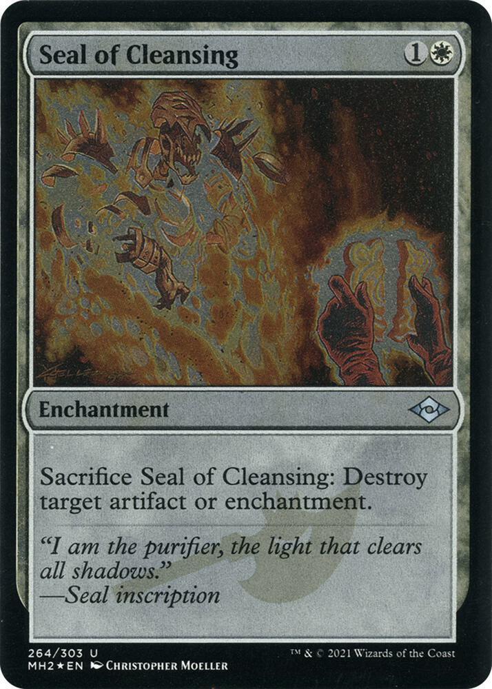 Seal of Cleansing 264 (Modern Horizons 2)  - Etched Foil | Good Games Morley