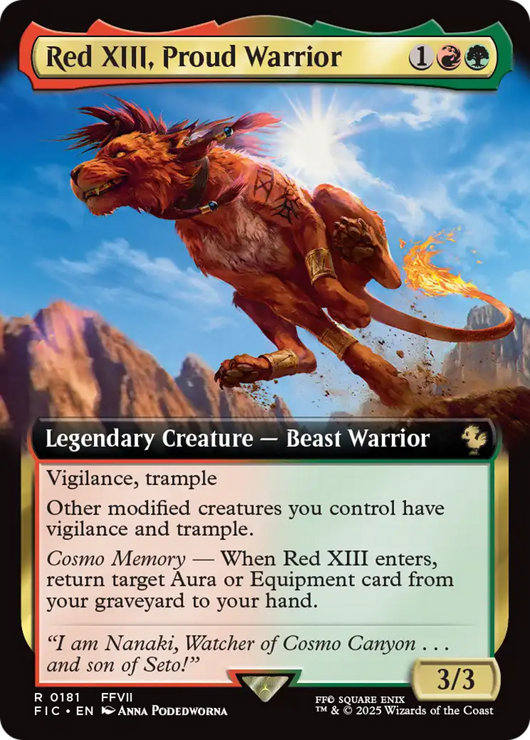 Red XIII, Proud Warrior (Extended Art) [FINAL FANTASY Commander] | Good Games Morley