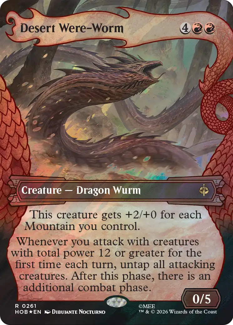 Desert Were-Worm (Showcase) (Surge Foil) [The Hobbit] | Good Games Morley