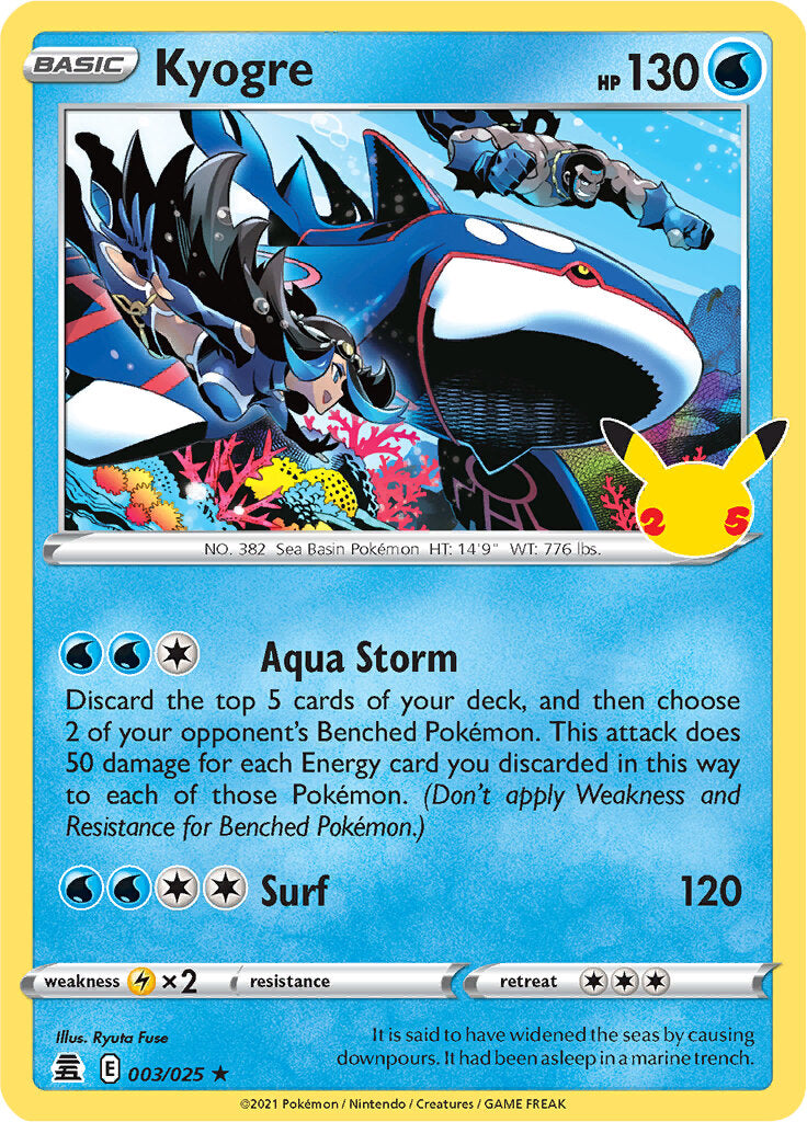 Kyogre (003/025) [Celebrations: 25th Anniversary] | Good Games Morley