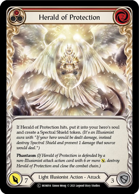 Herald of Protection (Red) [U-MON014] (Monarch Unlimited)  Unlimited Normal | Good Games Morley