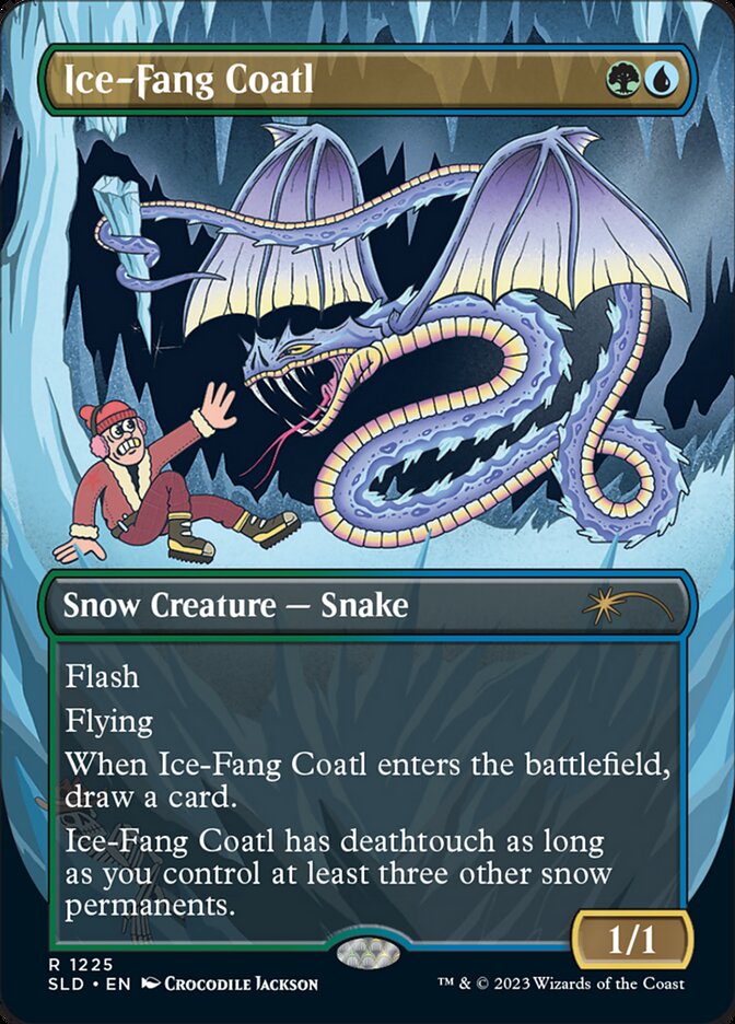 Ice-Fang Coatl (Borderless) [Secret Lair Drop Series] | Good Games Morley