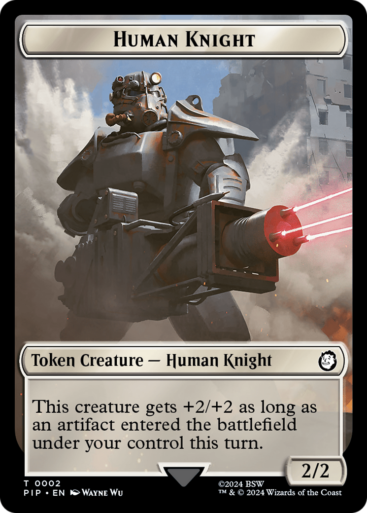 Treasure (0018) // Human Knight Double-Sided Token [Fallout Tokens] | Good Games Morley