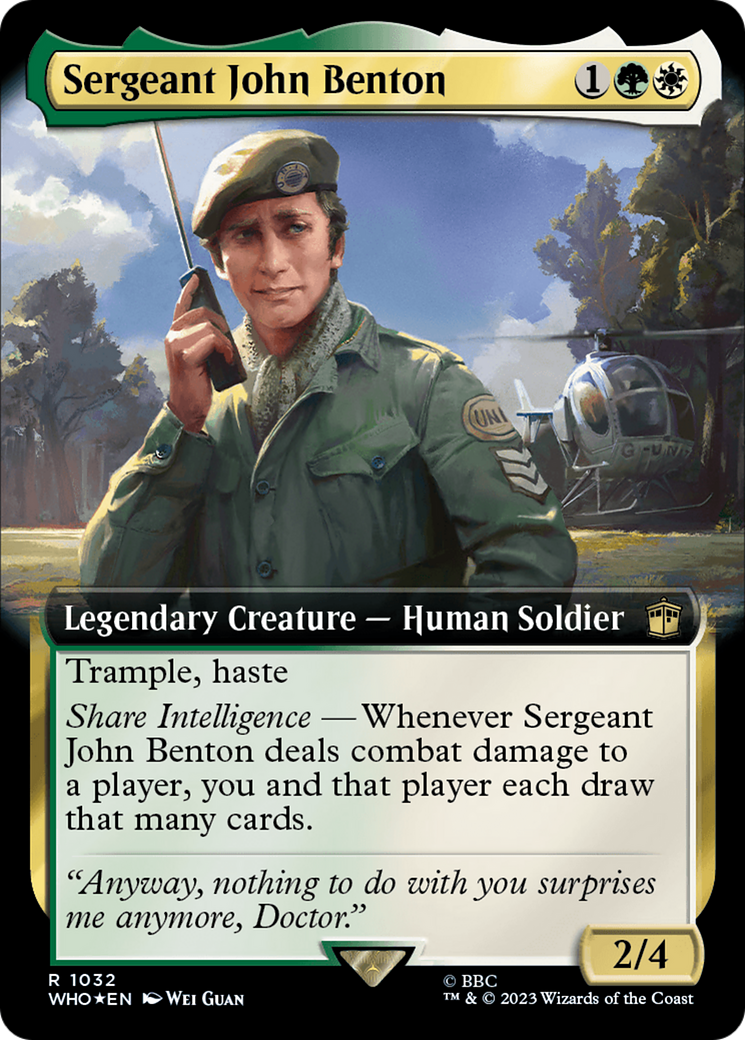Sergeant John Benton (Extended Art) (Surge Foil) [Doctor Who] | Good Games Morley
